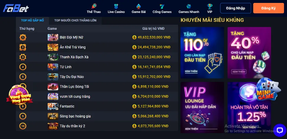 Các loại game nổ hũ đa dạng tại cm8812